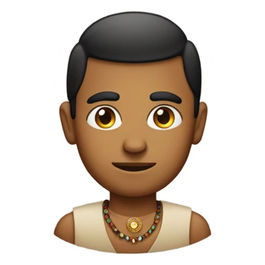 Indian with a unibrow and a dot in the middle of the head sticker