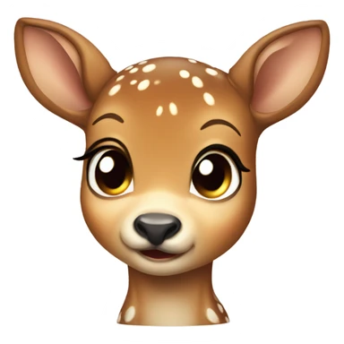 crying baby deer sticker