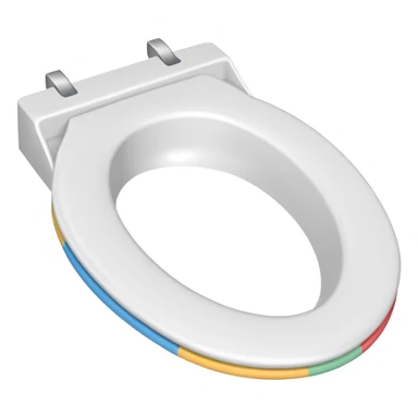 Paper toilet seat with a hole it sticker