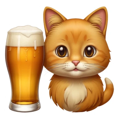 Un chat qui boit une bière sticker