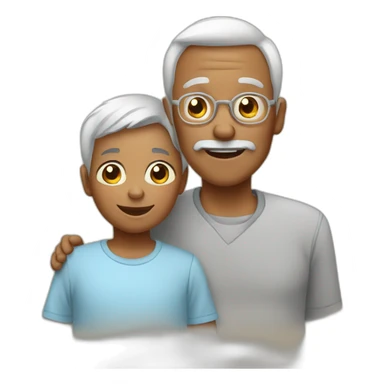 Grandparents and grandson sticker