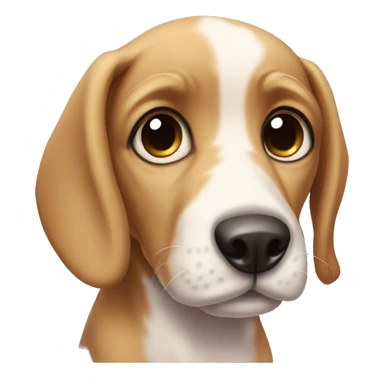 Puppy with long ears and big puppy eyes sticker