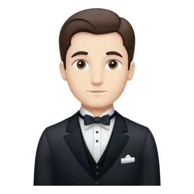 Butler, Front Pose, no body only face sticker