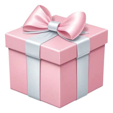 Pastel pink gift box with bow  sticker