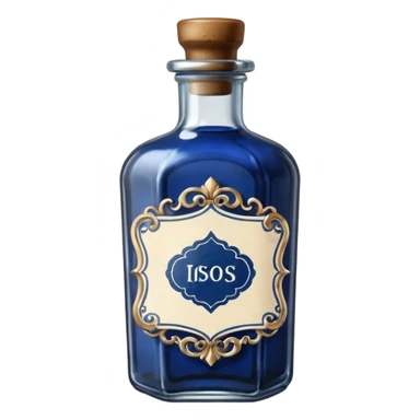 Ink bottle with label
 sticker