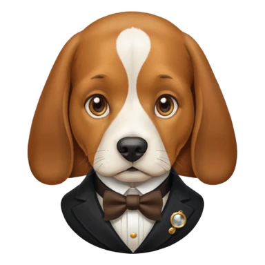 beagle gentleman sticker