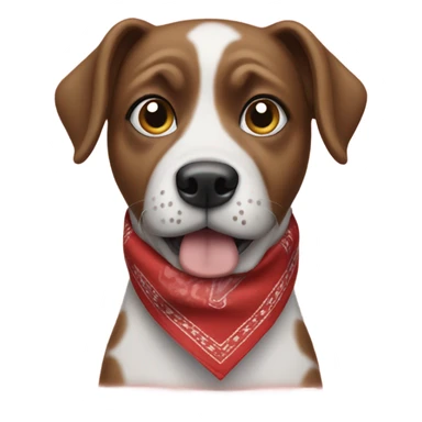 Dog with a bandanna  sticker