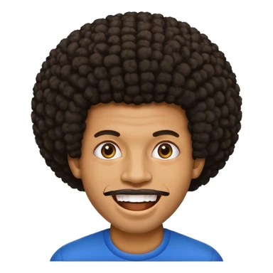 Black seventeen man  with a afro haircut and grillz in his teeths sticker