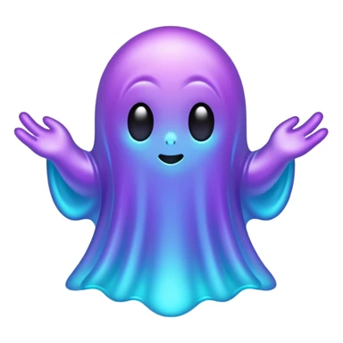glitter purple and cian ghost glory sticker