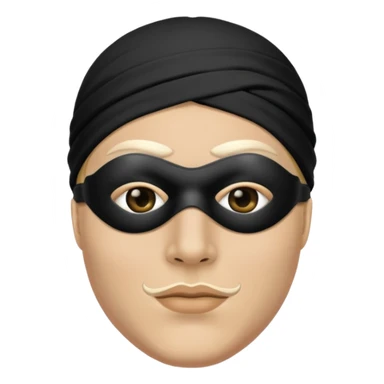 bandit with black eye mask sticker