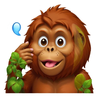 orangutang blowing kiss sticker