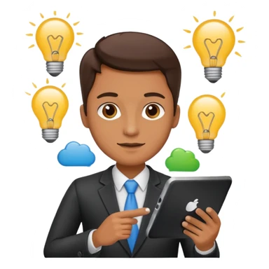 marketing agent with tablet, ideas, social media

 sticker