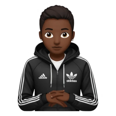 Adidas white stripes black human sticker