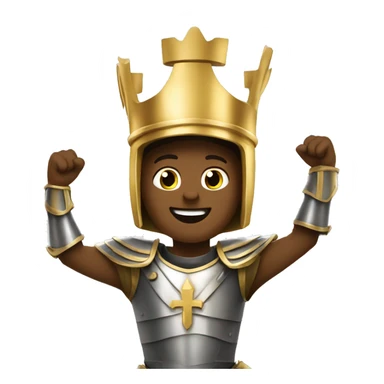 Golden Knight victory celebration hands up sticker