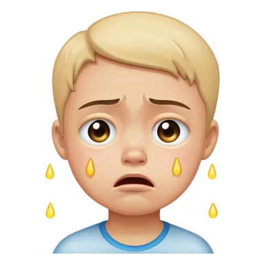 dissapointed crying child sticker