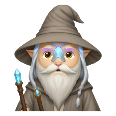 cat dressed as Gandalf sticker