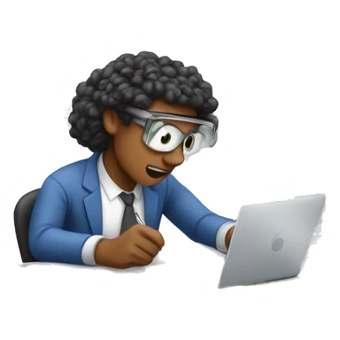 someone doing extreme competitive spreadsheet work sticker