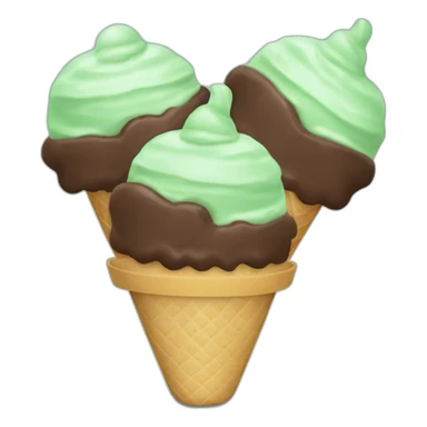 Mint chocolate triple ice cream  sticker