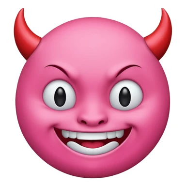 Devil emoji but pink 😈 sticker