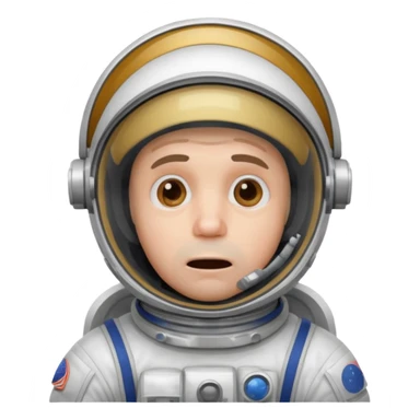 astronaut man with broken helmet sticker