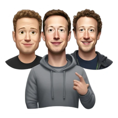 Elon musk, Mark Zuckerberg and Joe Rogen sticker