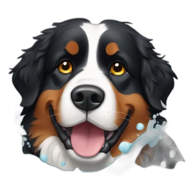Bernese mountain dog bathing sticker