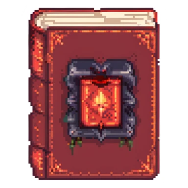 red cursed book with dark aura sticker