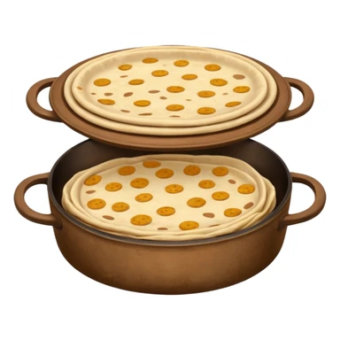 3 indian chapati inside a casserole   sticker