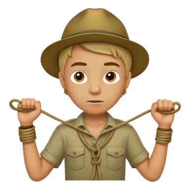 Boy + rope,Jungle Explorers. sticker