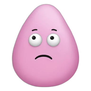 A sad Barbapapa sticker
