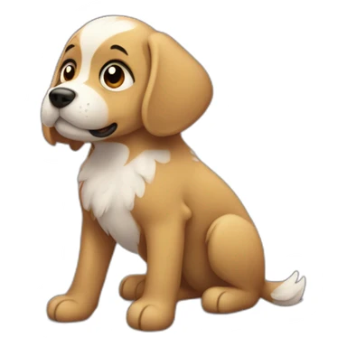 Perro con alas sticker