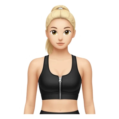 zipper sports bra sticker