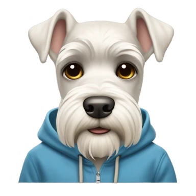 Cream Schnauzer ￼with a hoodie  sticker