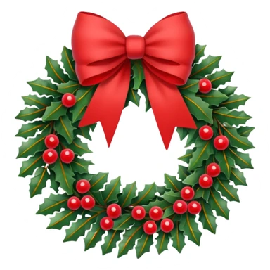 Christmas wreath sticker