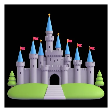 king and queen, castle background sticker