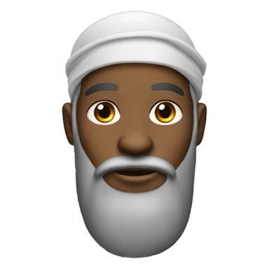 Create a bearded black Muslim man sticker