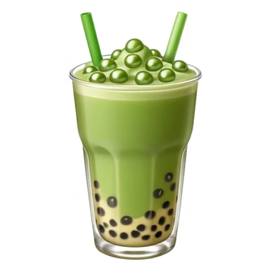 boba matcha milk tea sticker