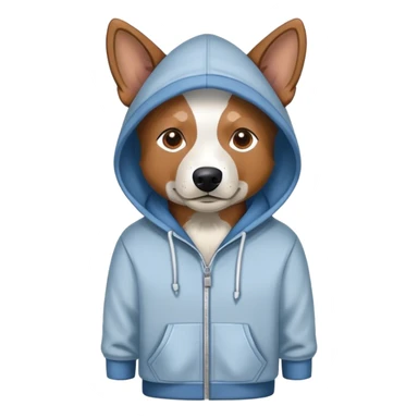 Blue heeler with hoodie sticker