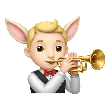 Character with trumpet-shaped ears sticker