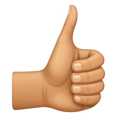 Create an emoji that shows a human hand giving a thumbs up gesture. sticker