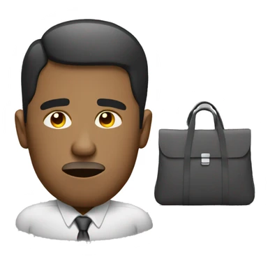 tired office worker with bags under his eyes sticker