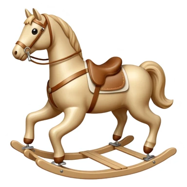 beige Rocking Horse sticker