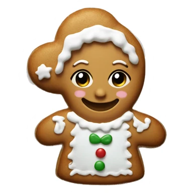 Gingerbread girl cookie sticker