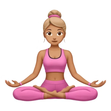 mujer haciendo yoga vestida de rosita sticker