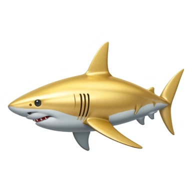 Golden shark with cilinder sticker