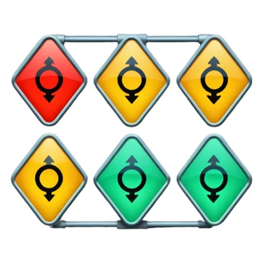 mac os icon rotation retro traffic signal arrows rotating inversion sticker