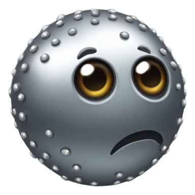 Metal ball with only long dotted shiny eyes  sticker