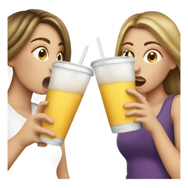 4 white girls chugging drinks sticker