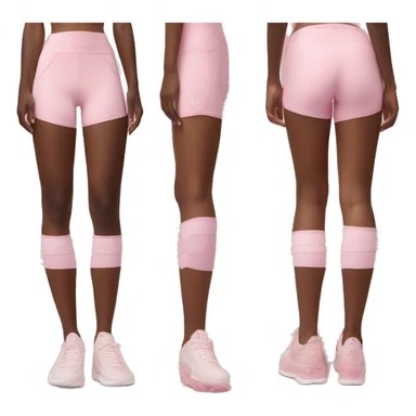 Brown skin girl,Lululemon pink set,balenciaga tracks white,40inch buss down black  sticker