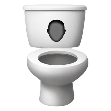Toilet with a man inside of the toilet sticker